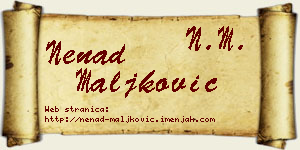 Nenad Maljković vizit kartica
